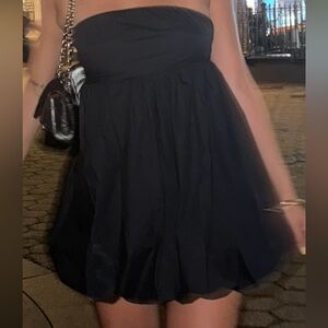Black bubble dress, with open back tie